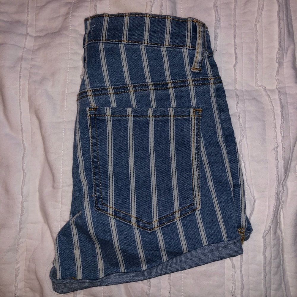 PacSun striped jean shorts
